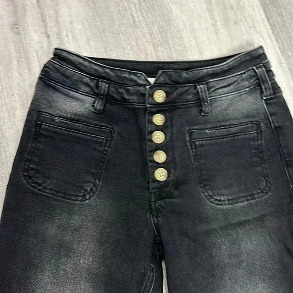 Pilcro Anthropologie Ultra high rise Button Fly  Slim utility Jeans Size 25 - Picture 10 of 12